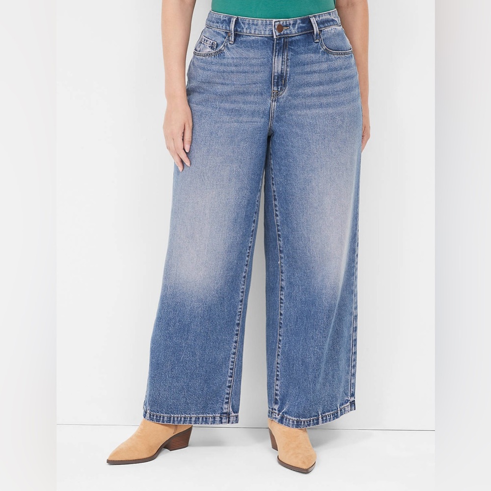 Lane Bryant Blue Wide Leg Jeans- tags removed, never worn
